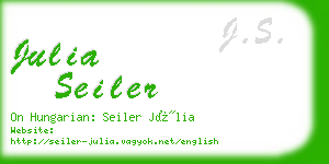 julia seiler business card